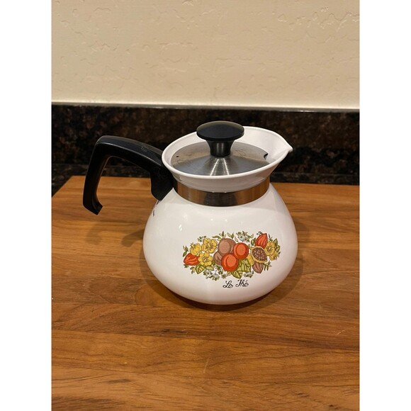 Vintage Corning Ware spice of life 6 Cup Tea Pot - Picture 1 of 7